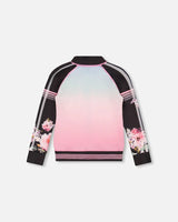 Athletic Vest Gradient Pink Printed Big Flowers | Deux par Deux | Jenni Kidz