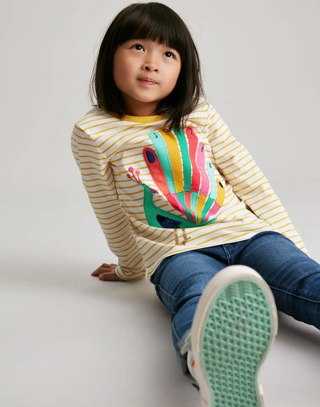Ava Long Sleeve Applique Artwork T-Shirt | Joules | Joules | Jenni Kidz