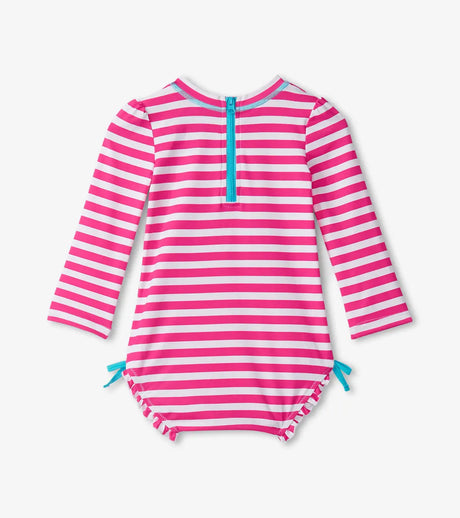 Baby Girls Candy Stripes Rashguard Swimsuit | Hatley | Hatley | Jenni Kidz