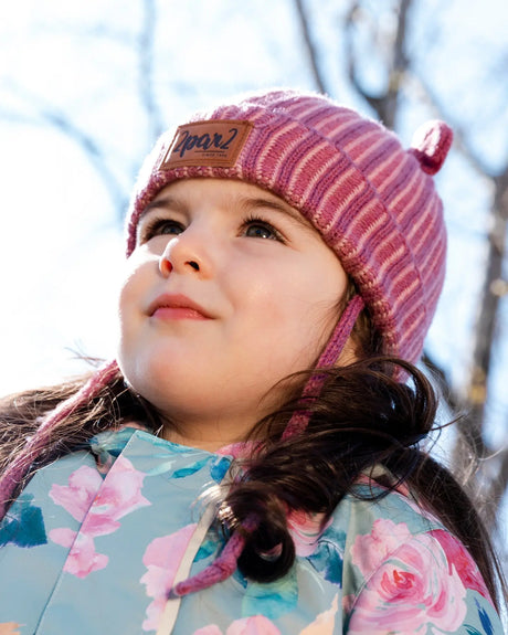 Baby Knit Hat With Ears Mauve | Deux par Deux | Jenni Kidz