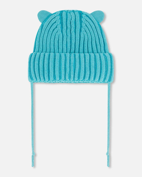 Baby Knit Hat With Ears Turquoise | Deux par Deux | Jenni Kidz