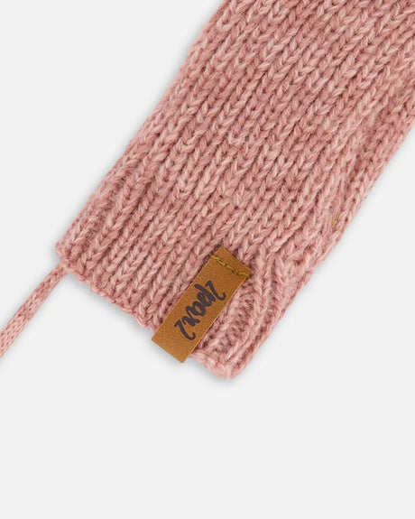 Baby Knit Mittens With String Dusty Pink | Deux par Deux | Jenni Kidz