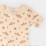Baby and kids organic cotton summer sleepwear with floral print