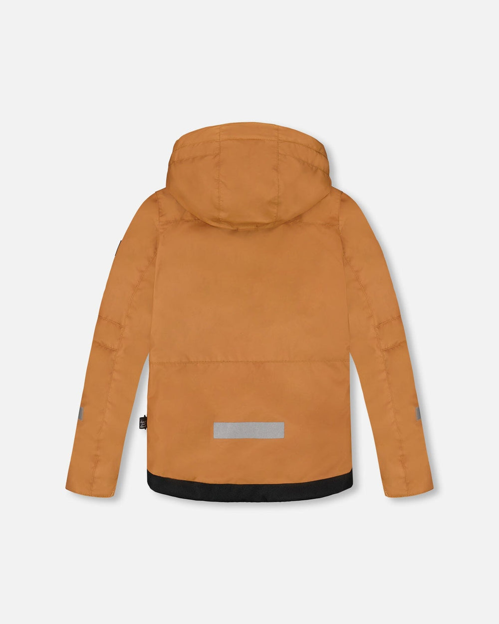 Back view of Teknik snowsuit showing adjustable hems and suspenders