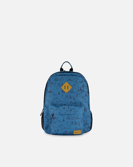 Backpack Blue Camping Print | Deux par Deux | Jenni Kidz