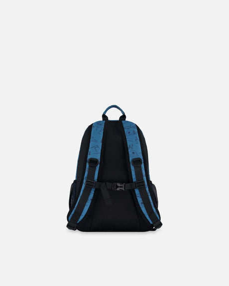 Backpack Blue Camping Print | Deux par Deux | Jenni Kidz