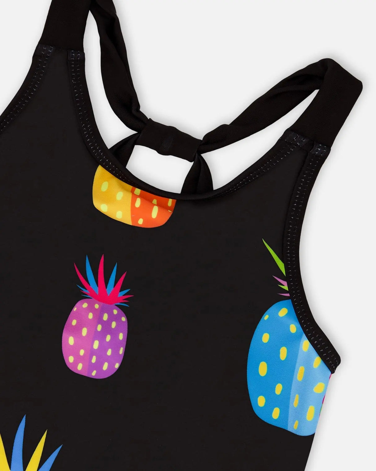 Beach Dress Black Printed Pineapples | Deux par Deux | Jenni Kidz