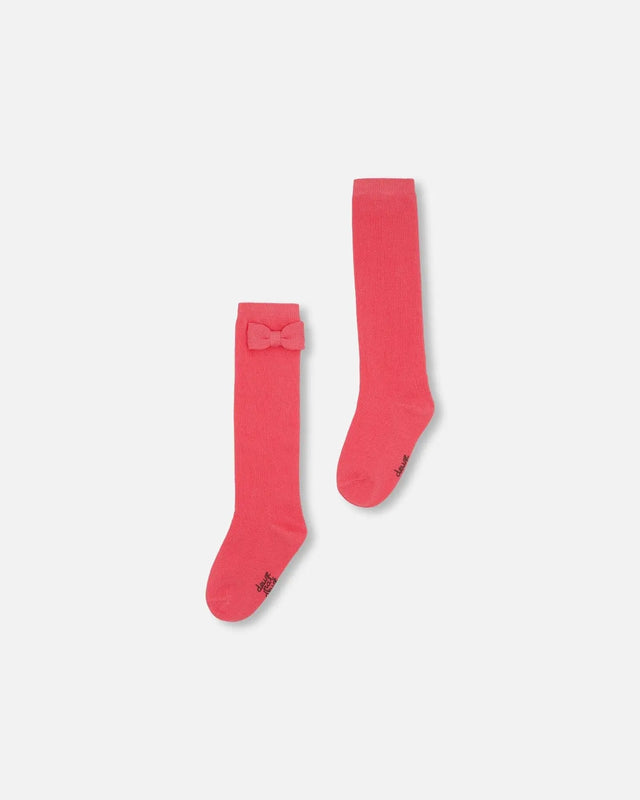 Bow Knee Socks Magenta | Deux par Deux | Jenni Kidz