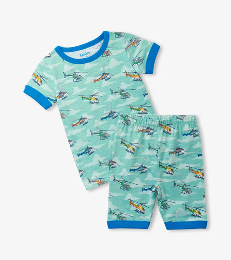 Boys Helicopters Short Pajama Set | Hatley | Hatley | Jenni Kidz