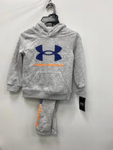 Boys Mod Gray Big Logo Hoodie Set | Under Armour | Under Armour | Jenni Kidz
