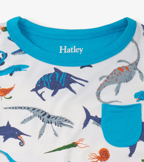 Boys Prehistoric Marine Bamboo Short Pajama Set | Hatley | Hatley | Jenni Kidz