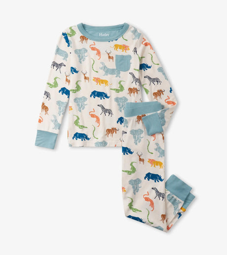 Boys Scratchy Safari Bamboo Pajama Set | Hatley | Hatley | Jenni Kidz