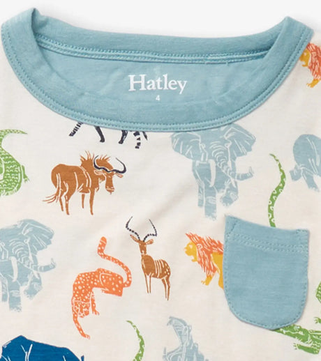 Boys Scratchy Safari Bamboo Short Pajama Set | Hatley | Hatley | Jenni Kidz