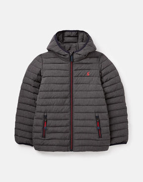 Joules Boys Cairn Grey Marl packable padded jacket - product image 1