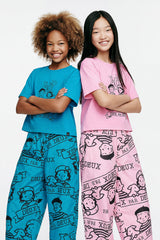 40th Anniversary Adult Printed Poplin Pant Sky Blue-3