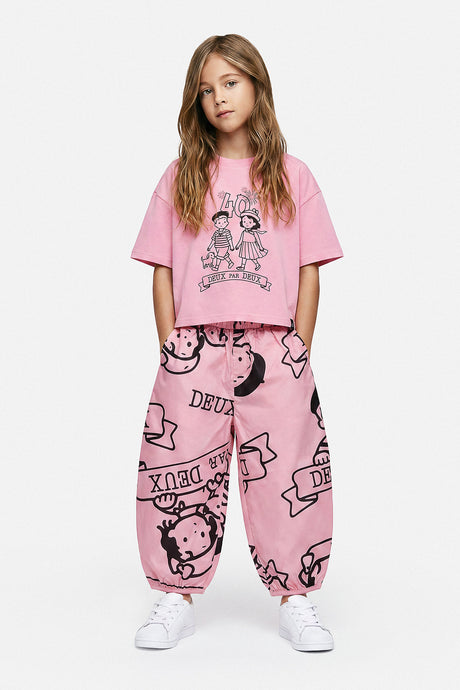 40Th Anniversary Printed Poplin Pant Soft Pink-1