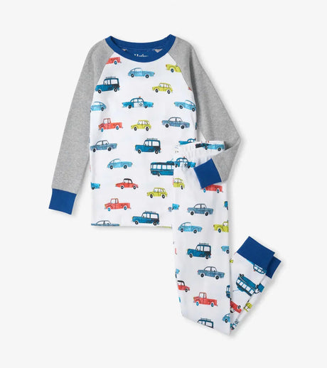 Cars Raglan Kids Organic Cotton Pajama Set | Hatley | Hatley | Jenni Kidz