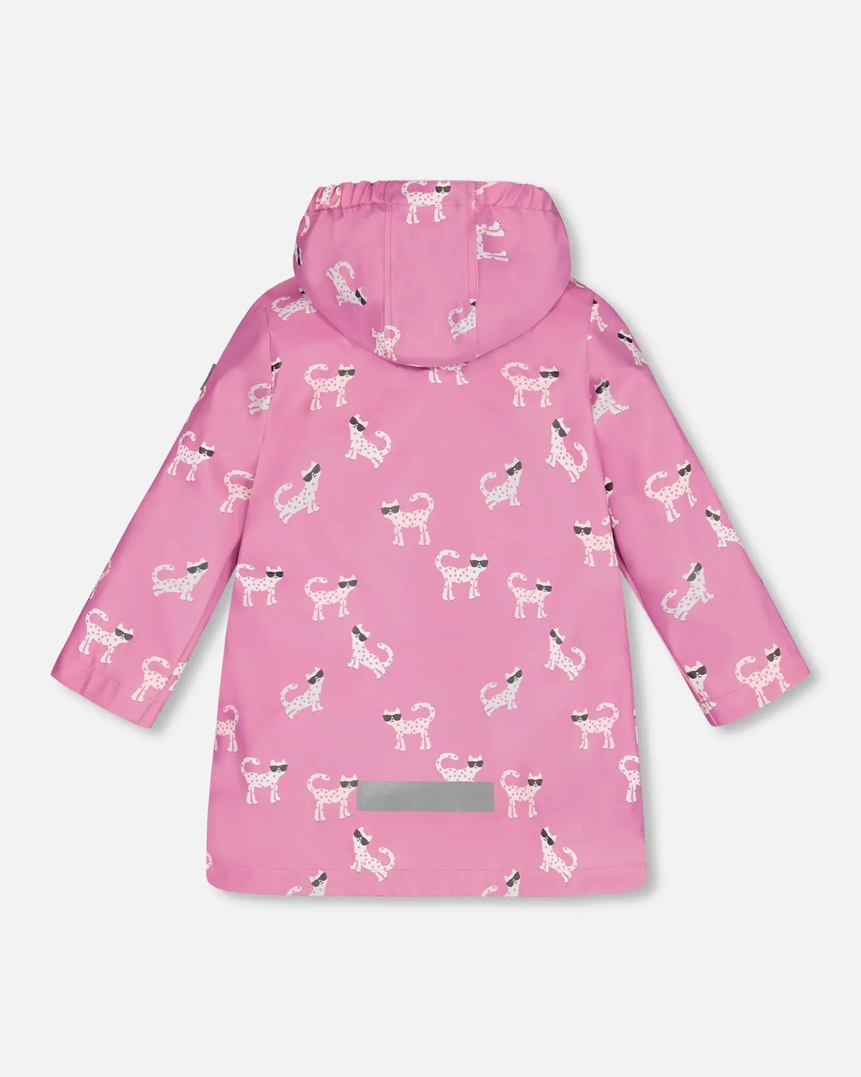 Changing Color Rain Coat And Hat Set Pink Printed Sunglasses Cats | Deux par Deux | Jenni Kidz