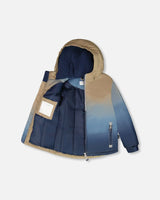 Close-up of Cordura® reinforced knee panels on Deux par Deux snowsuit pants