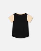 Colorblock T-Shirt Beige | Deux par Deux | Jenni Kidz