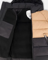 Colorblocked Puffy Coat Black | Deux par Deux | Jenni Kidz