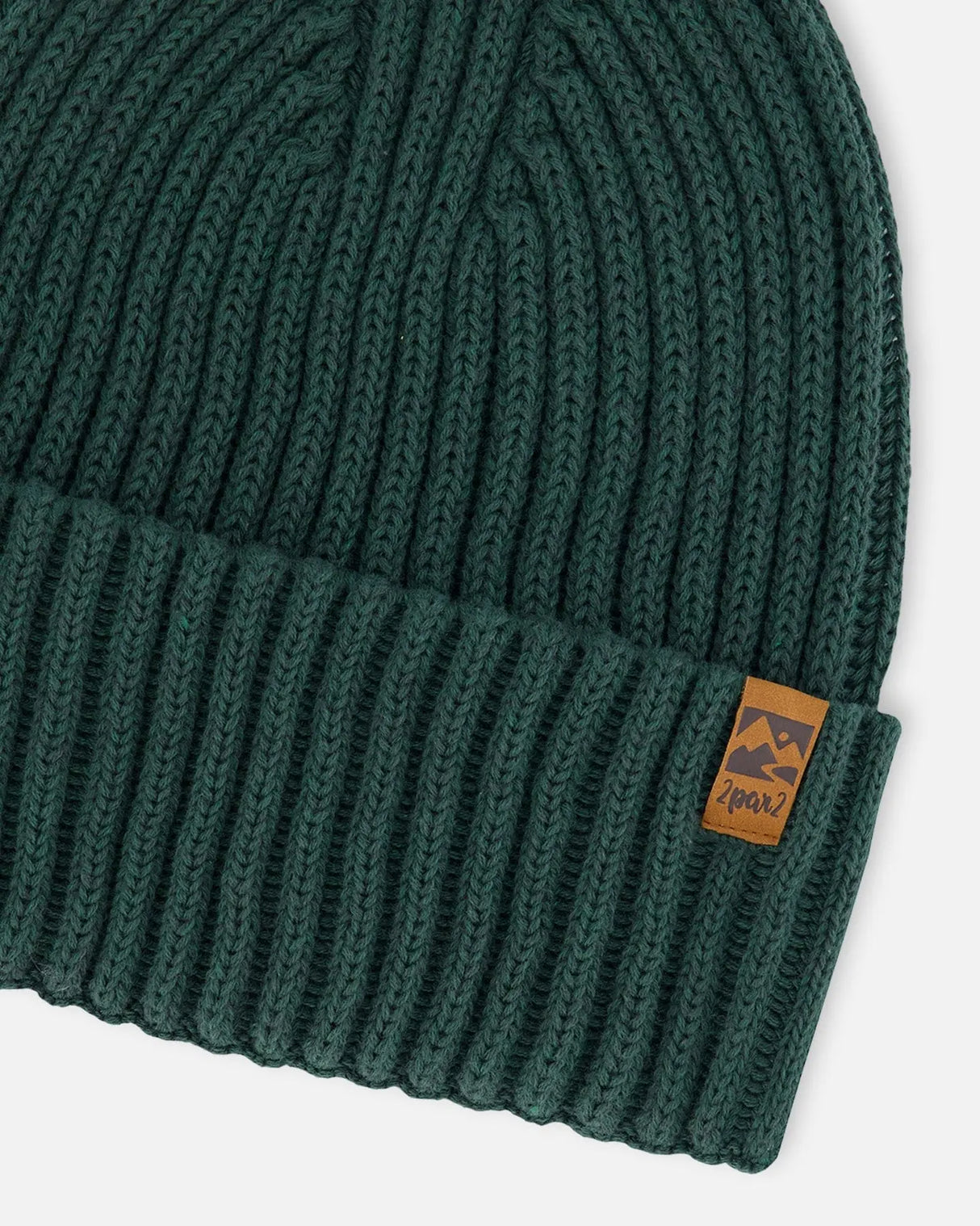 Cuffed Knit Hat Forest Green | Deux par Deux | Jenni Kidz