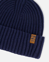 Cuffed Knit Hat Navy Blue | Deux par Deux | Jenni Kidz