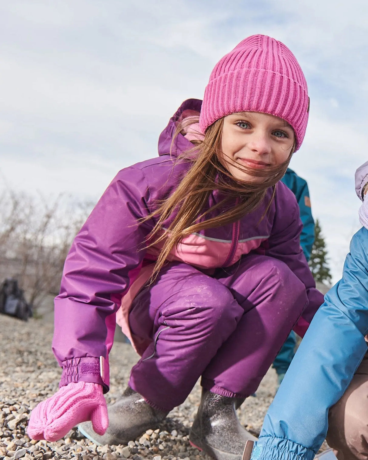 Cuffed Knit Hat Vibrant Pink | Deux par Deux | Jenni Kidz