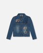 Denim Jacket With Embroidery Patch | Deux par Deux | Jenni Kidz