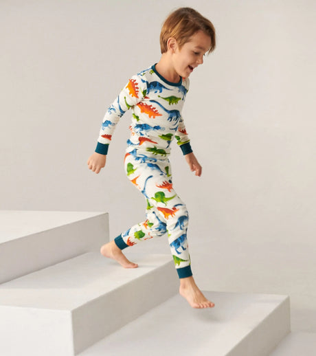 Dinosaur Park Organic Cotton Kids Pajama Set | Hatley | Hatley | Jenni Kidz