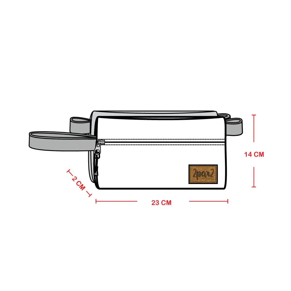 Double Pencil Case Black Retro Flower Print | Deux par Deux | Jenni Kidz