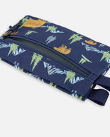 Double Pencil Case Navy Animal Print | Deux par Deux | Jenni Kidz