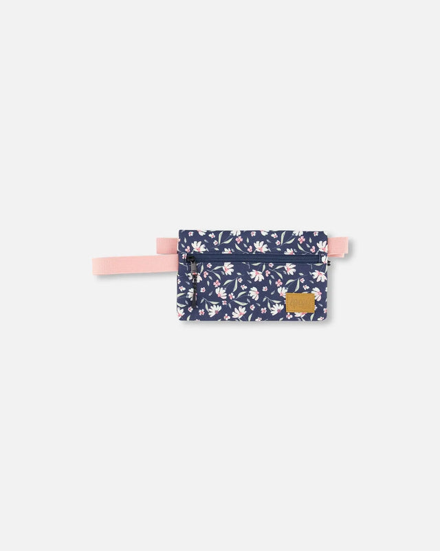 Double Pencil Case Navy Flower Print | Deux par Deux | Jenni Kidz