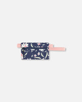Double Pencil Case Navy Flower Print | Deux par Deux | Jenni Kidz