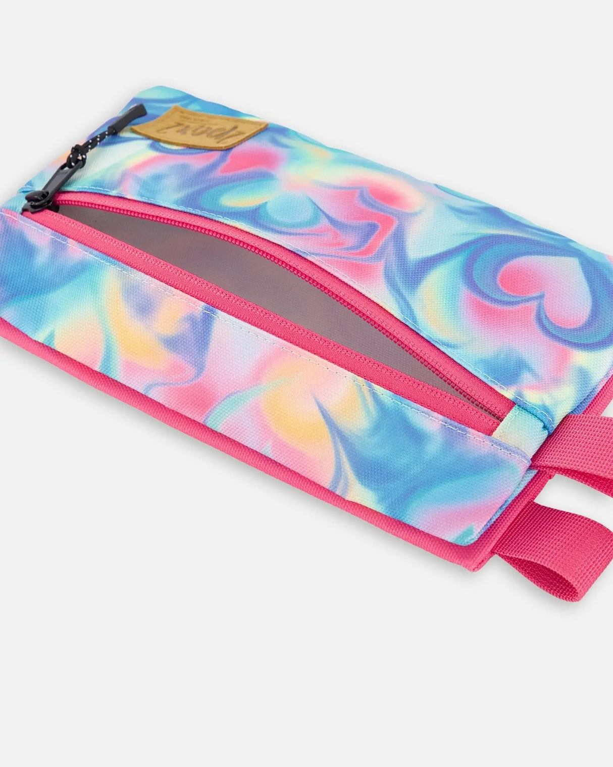 Double Pencil Case Rainbow Heart Print | Deux par Deux | Jenni Kidz