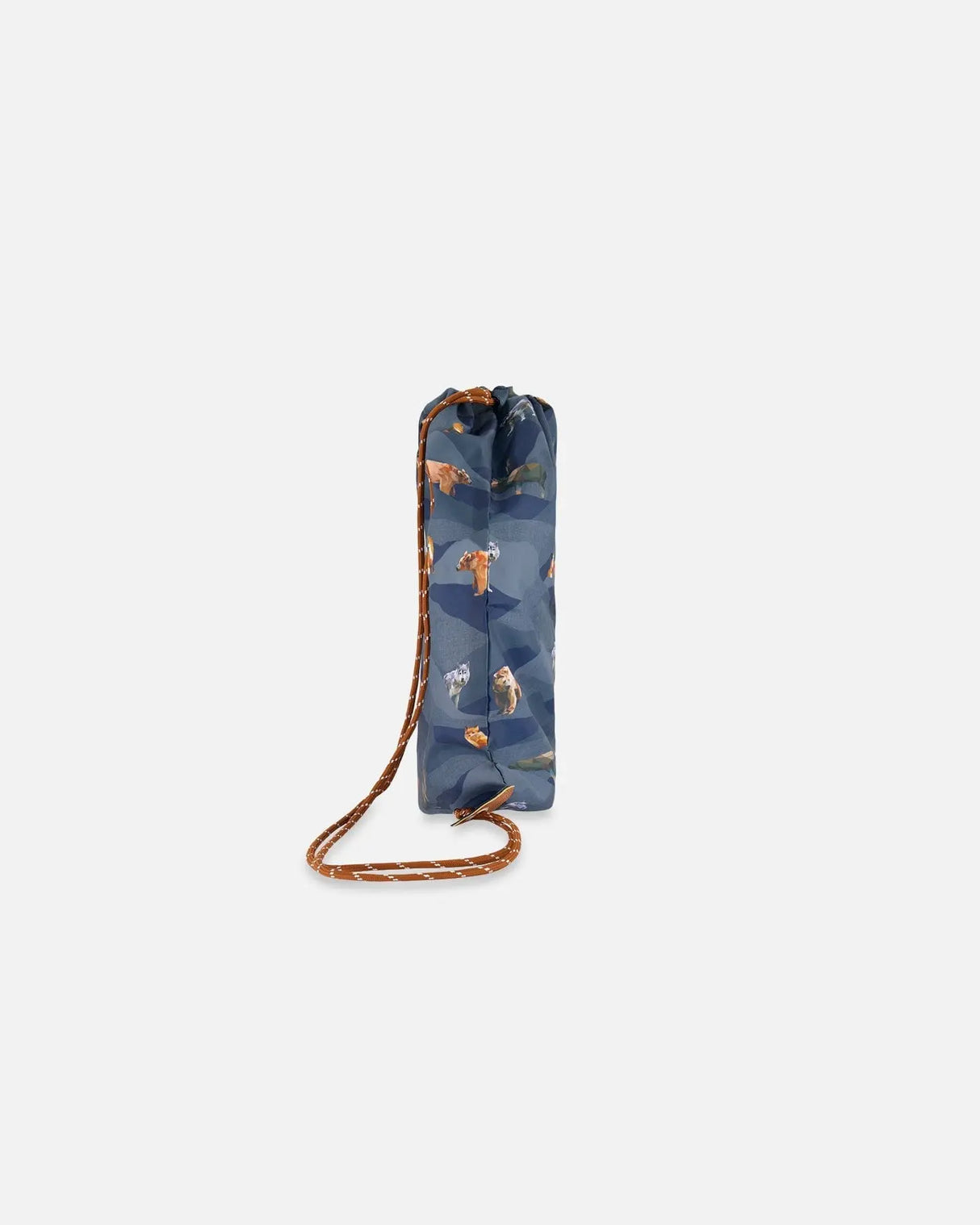 Drawstring Bag Navy Printed Mountains Animals | Deux par Deux | Jenni Kidz