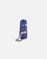 Drawstring Bag Navy Unicorn Print | Deux par Deux | Jenni Kidz