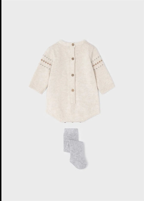 ECOFRIENDS knitted romper with tights set newborn | Mayoral | Mayoral | Jenni Kidz