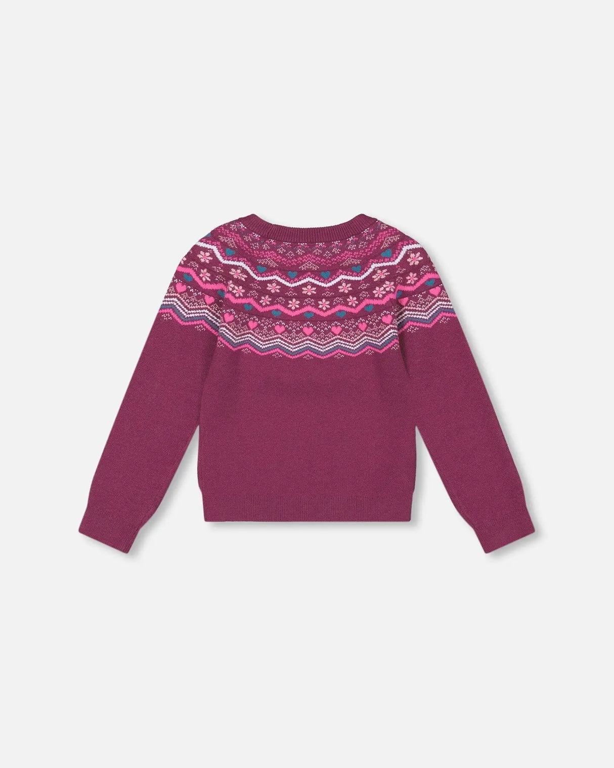 Fairisle Sweater Burgundy | Deux par Deux | Jenni Kidz