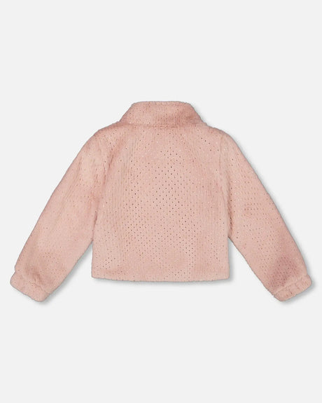 Fake Fur Short Jacket Pink | Deux par Deux | Jenni Kidz
