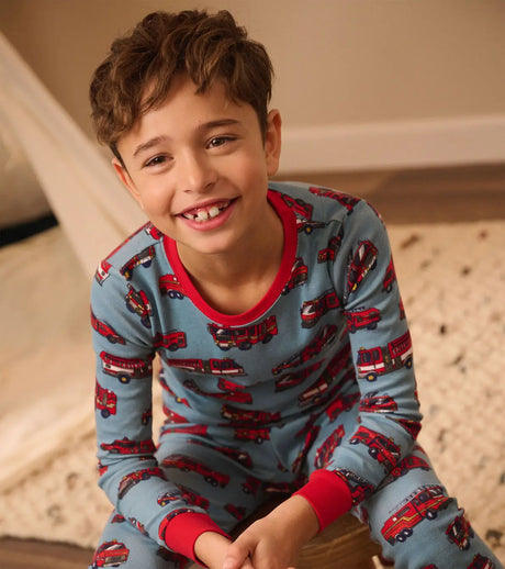 Firetrucks Kids Organic Cotton Pajama Set | Hatley | Hatley | Jenni Kidz