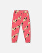 Fleece Sweatpants Magenta Printed Pug | Deux par Deux | Jenni Kidz