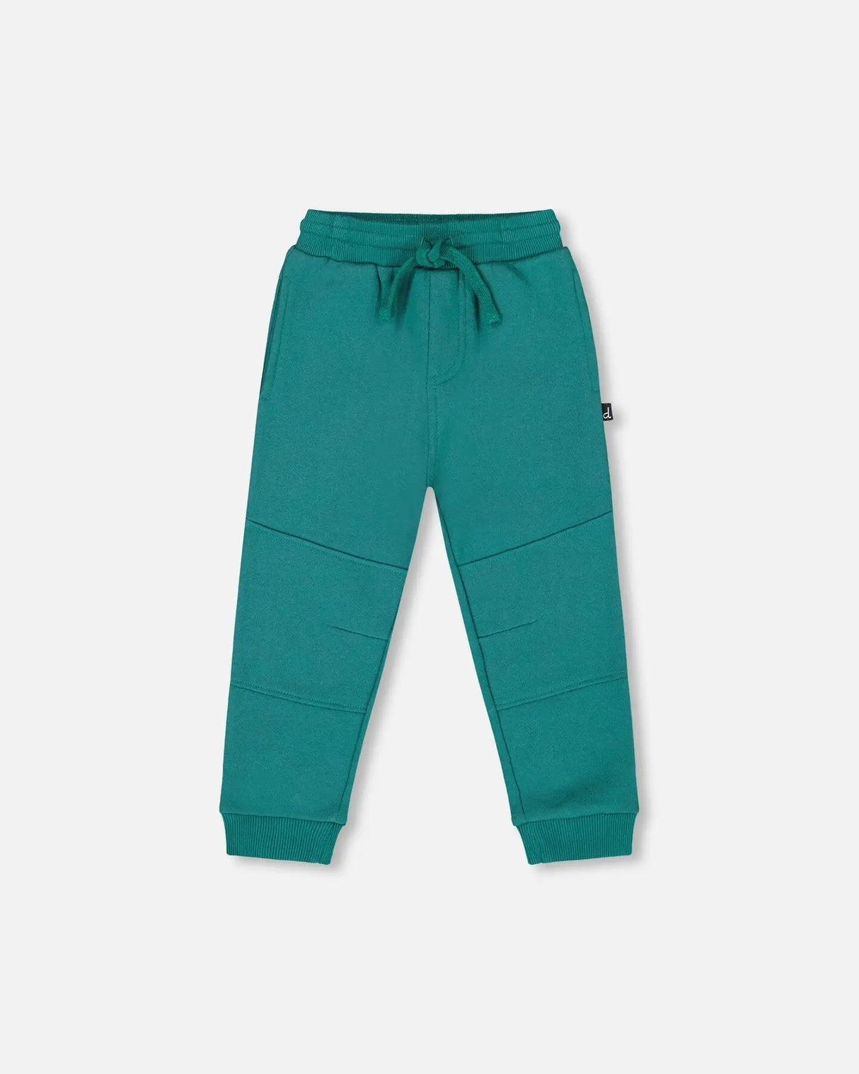 Fleece Sweatpants With Articulated Knees Forest Green | Deux par Deux | Jenni Kidz