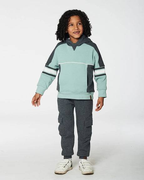 Fleece Sweatpants With Cargo Pockets Dark Gray | Deux par Deux | Jenni Kidz