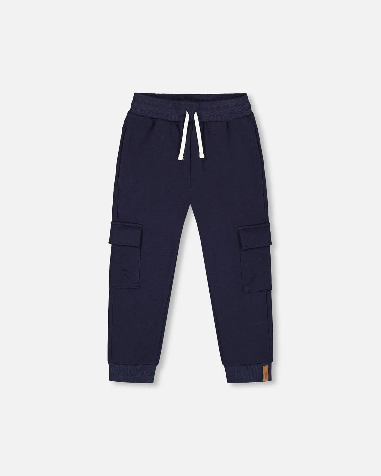 Fleece Sweatpants With Cargo Pockets Navy | Deux par Deux | Jenni Kidz