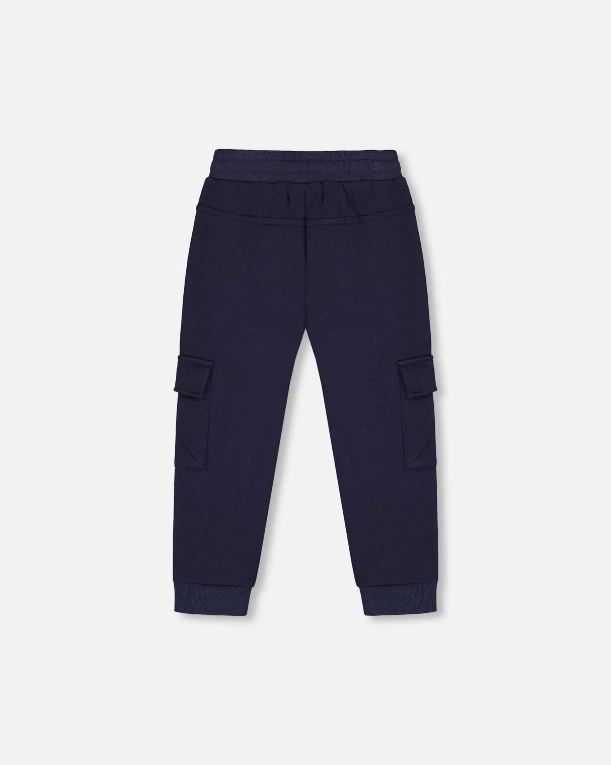 Fleece Sweatpants With Cargo Pockets Navy | Deux par Deux | Jenni Kidz