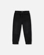 French Terry Jogger Pants Black Denim | Deux par Deux | Jenni Kidz