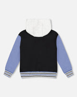 Full Zip Hooded Fleece Jacket Black | Deux par Deux | Jenni Kidz