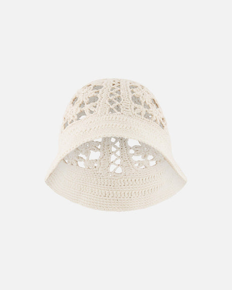 Crochet Hat Off-White Knit-0