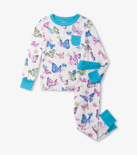 Girls Big Butterflies Bamboo Pajama Set | Hatley | Hatley | Jenni Kidz